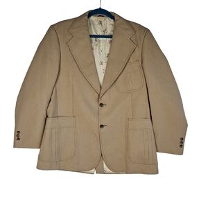 VINTAGE BROWN LEVI'S PANATELA SPORT COAT & MATCHING VEST